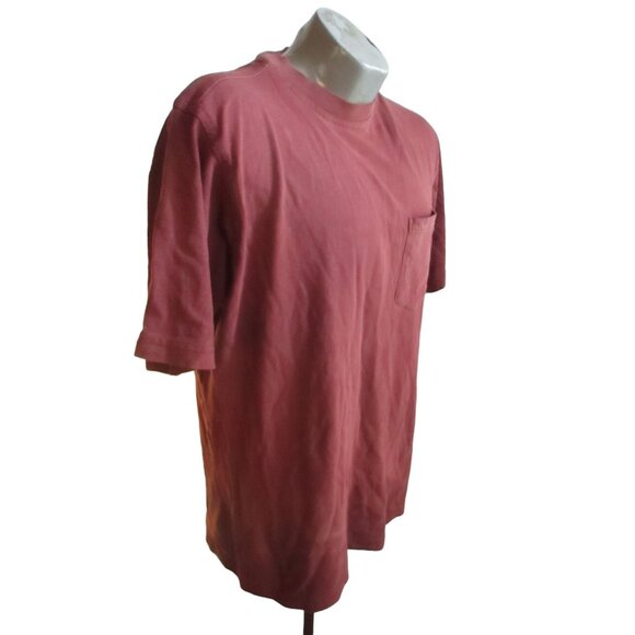 Vintage Chisholm Trail Brown Crewneck T-Shirt Pocket 100% Cotton Mens Medium - Picture 2 of 6